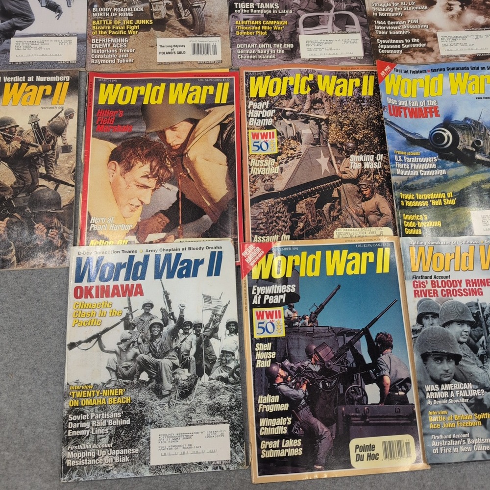 World War II Magazine Lot of 13 Issues History Military Battles Iwo Jima Okinawa - Picture 3 of 4